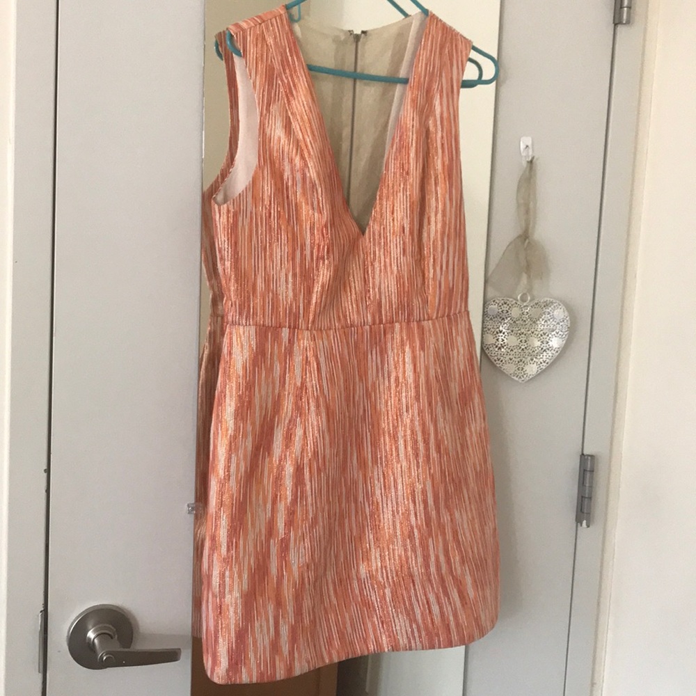 Alice + Olivia Gold, Orange,Pink Cocktail Dress 12